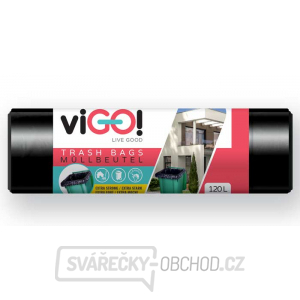 viGO! Pytle odpadkové LDPE silné 120l/10 ks 70x105cm - černé gallery main image