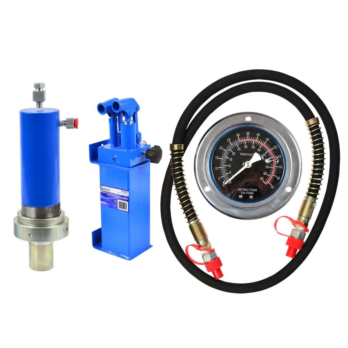Levně Hydraulické čerpadlo do dílenského lisu 30T, manometr GEKO G02004
