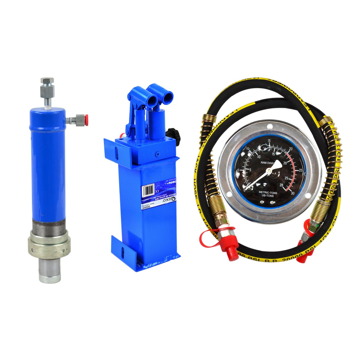 Levně Hydraulické čerpadlo do dílenského lisu 20T, manometr GEKO G02003