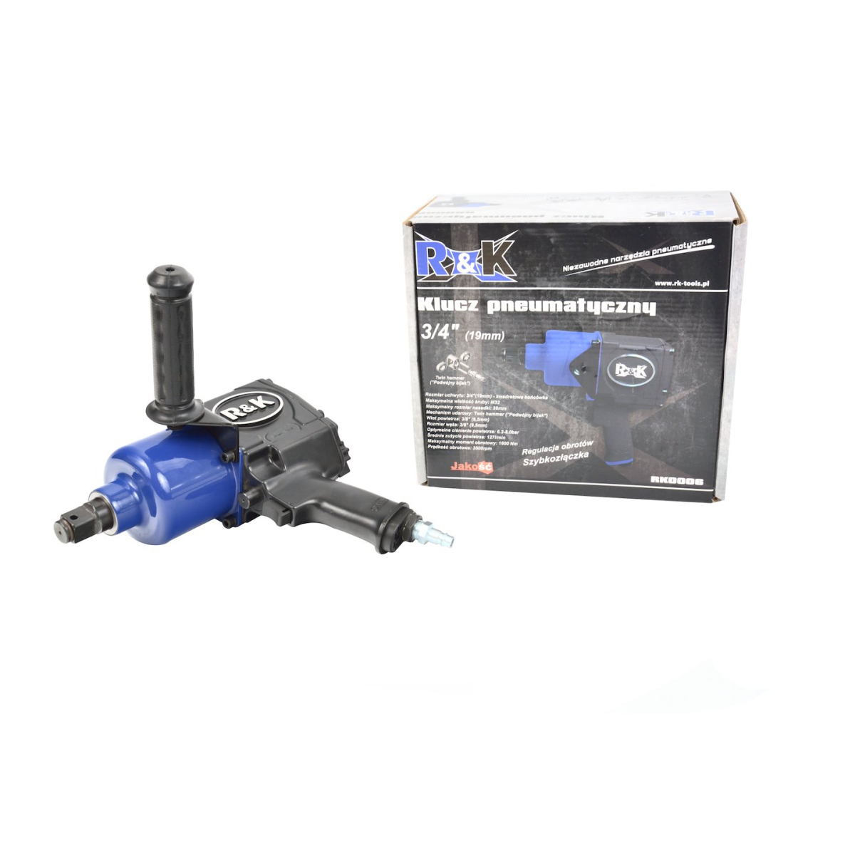 Pneumatický rázový utahovák 3/4, 1500NM, 8 BAR GEKO RK0006