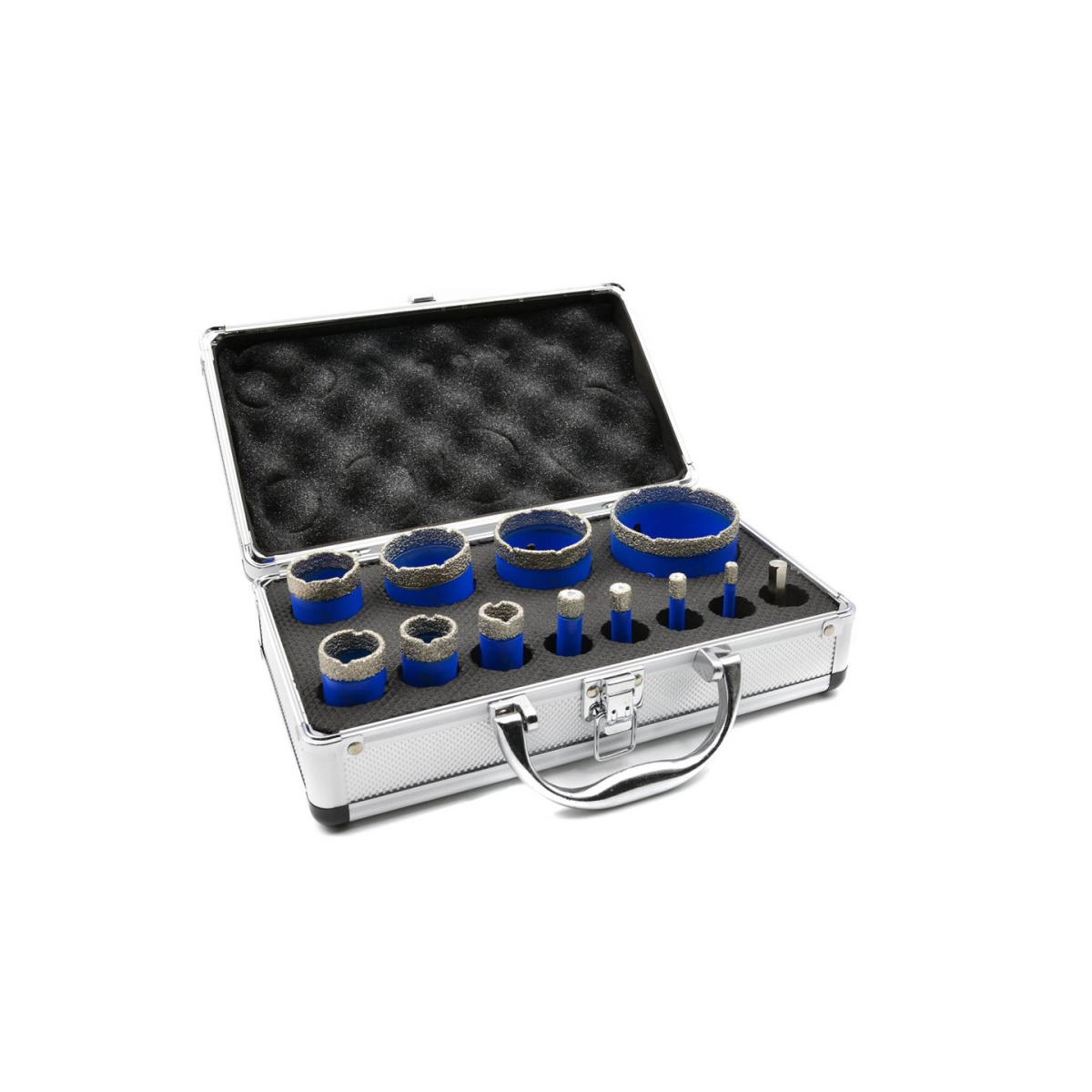 Levně Korunkový vrták diamantový, sada 12ks, 6-68mm GEKO G65101