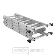 Víceúčelový kloubový žebřík 4,7m + 2 ks železné plošiny GEKO náhled