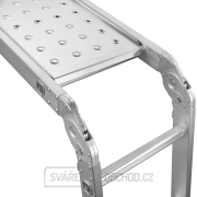 Víceúčelový kloubový žebřík 4,7m + 2 ks železné plošiny GEKO náhled