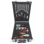 Kufr nářadí 186 dílů, AL konstrukce, rozbitý kufr GEKO náhled