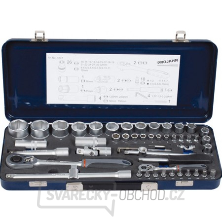 Xi-on 1/4"+1/2" Sada hlavic s ráčnou/54d