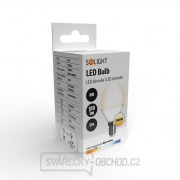 Solight LED žárovka, miniglobe, 6W, E14, 3000K, 510lm, bílé provedení Náhled