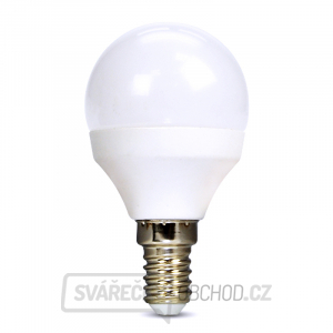 Solight LED žárovka, miniglobe, 6W, E14, 3000K, 510lm, bílé provedení gallery main image