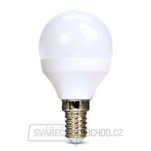 Solight LED žárovka, miniglobe, 6W, E14, 3000K, 510lm, bílé provedení