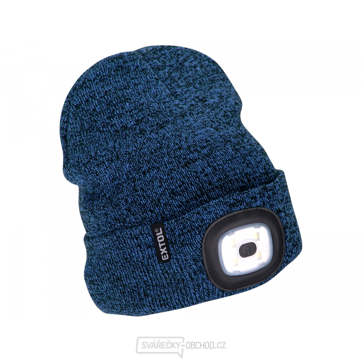 čepice s čelovkou 4x45lm, USB nabíjení, modrá/černá, univerzální velikost