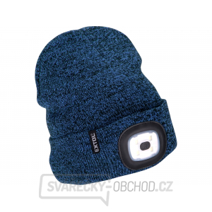 čepice s čelovkou 4x45lm, USB nabíjení, modrá/černá, univerzální velikost gallery main image