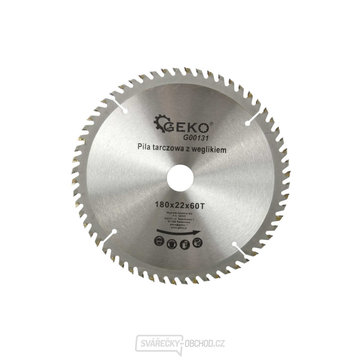Pilový kotouč na dřevo GEKO 180x22x60T (100) Pilový kotouč na dřevo GEKO 180x22x60T (100) gallery main image