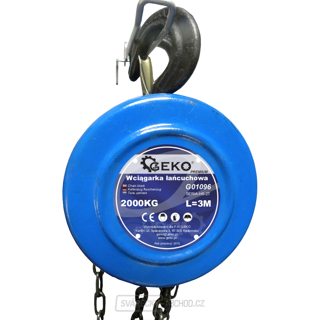 Kladkostroj řetězový 2000kg GEKO