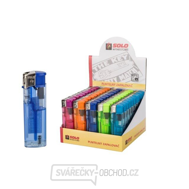 SOLO - zapalovač plnitelný piezo, balení 50 kusů