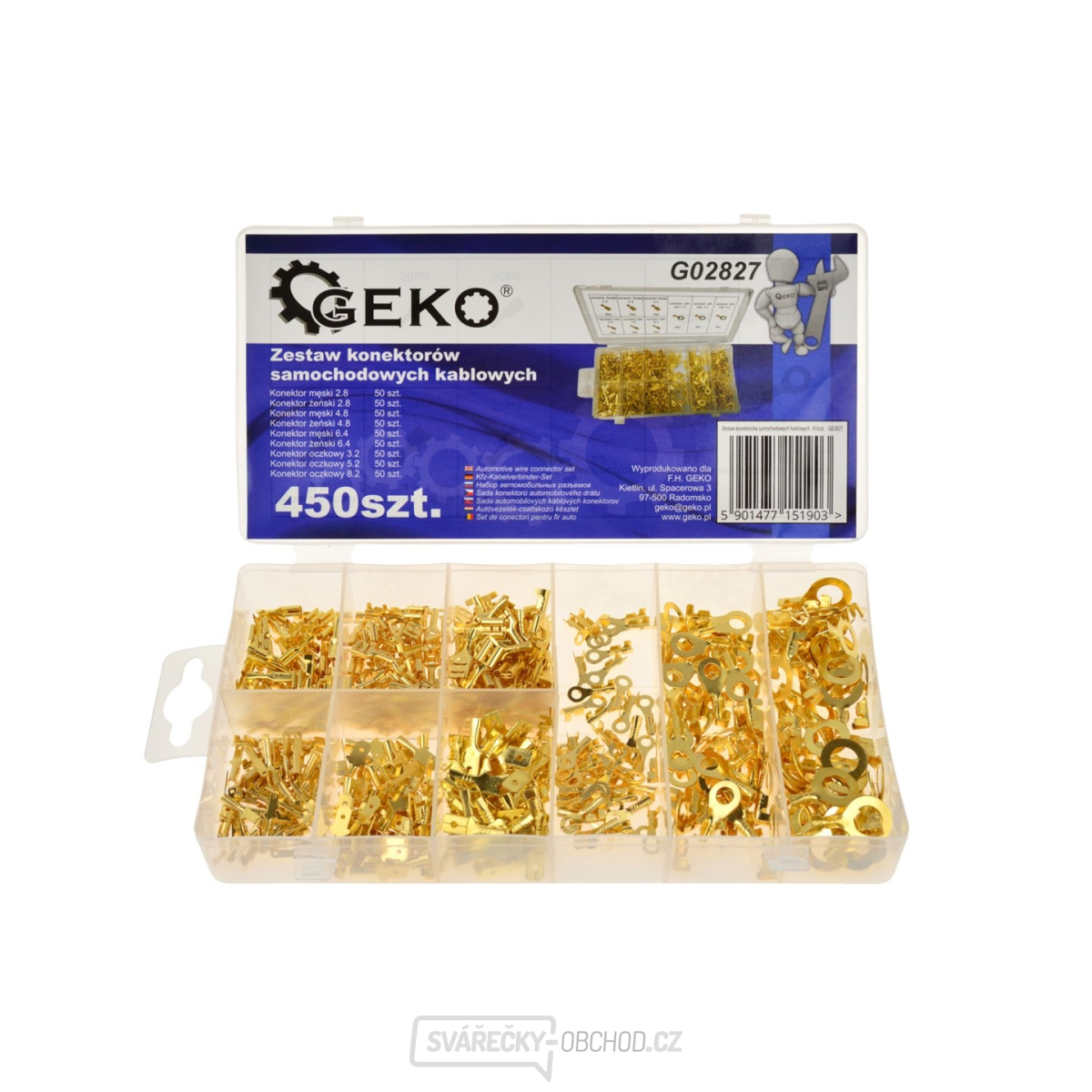 Sada kabelových konektorů GEKO 450 ks