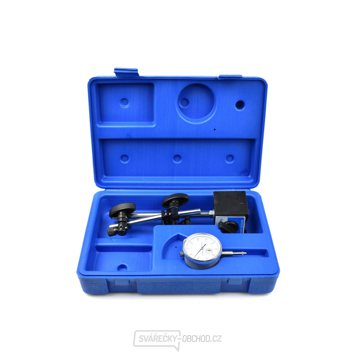 Magnetický stojan, stativ + úchylkoměr 0-10/0.01mm GEKO