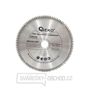 Pilový kotouč TCT GEKO 250x32x80T + kroužek 25,4mm  Pilový kotouč TCT GEKO 250x32x80T + kroužek 25,4mm  gallery main image