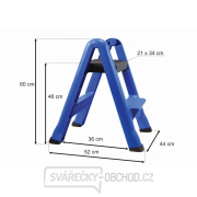 Skládací schůdky, nosnost 150 kg GEKO náhled