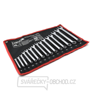 Sada očkoplochých klíčů 15ks. 6-27 mm CRV-CS GEKO Sada očkoplochých klíčů 15ks. 6-27 mm CRV-CS GEKO gallery main image