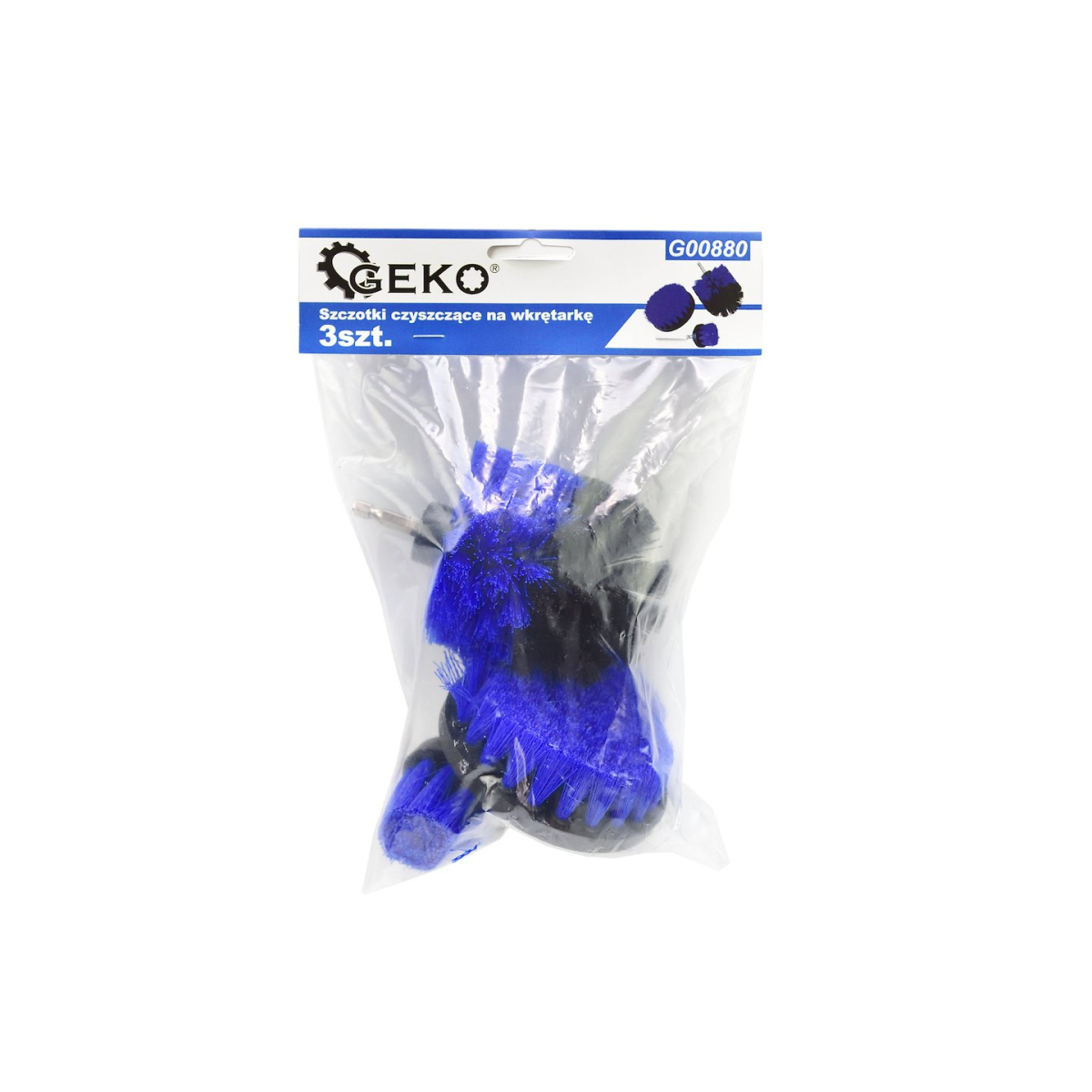 Kartáče sada 3ks, 1/4" nástavec GEKO G00880