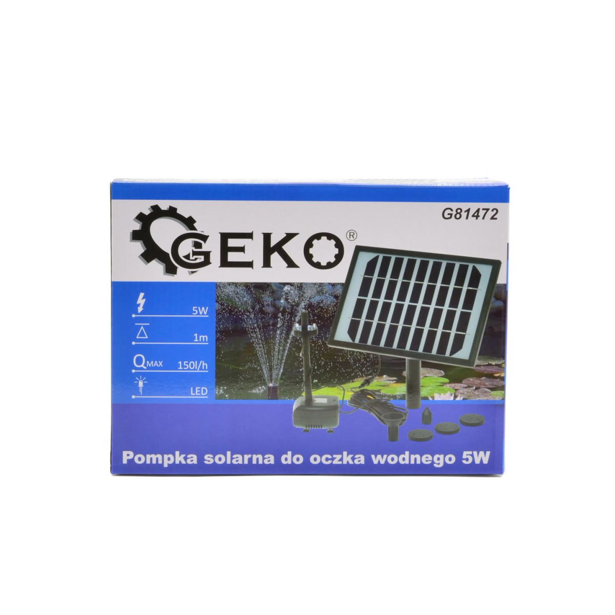 Solární čerpadlo 5W pro zahradní jezírko GEKO Náhled