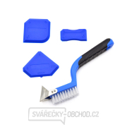 Silikonová stěrka s kartáčem, sada 4ks GEKO Silikonová stěrka s kartáčem, sada 4ks GEKO gallery main image