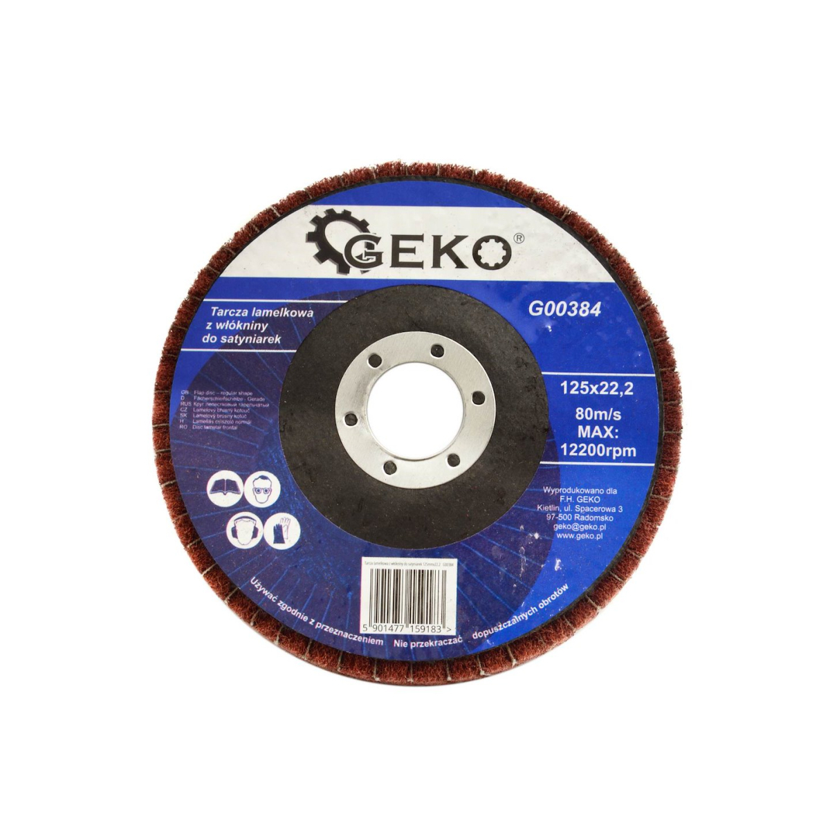 Levně Netkaný nylonový saténový leštící kotouč, 125x22,23 mm GEKO G00384