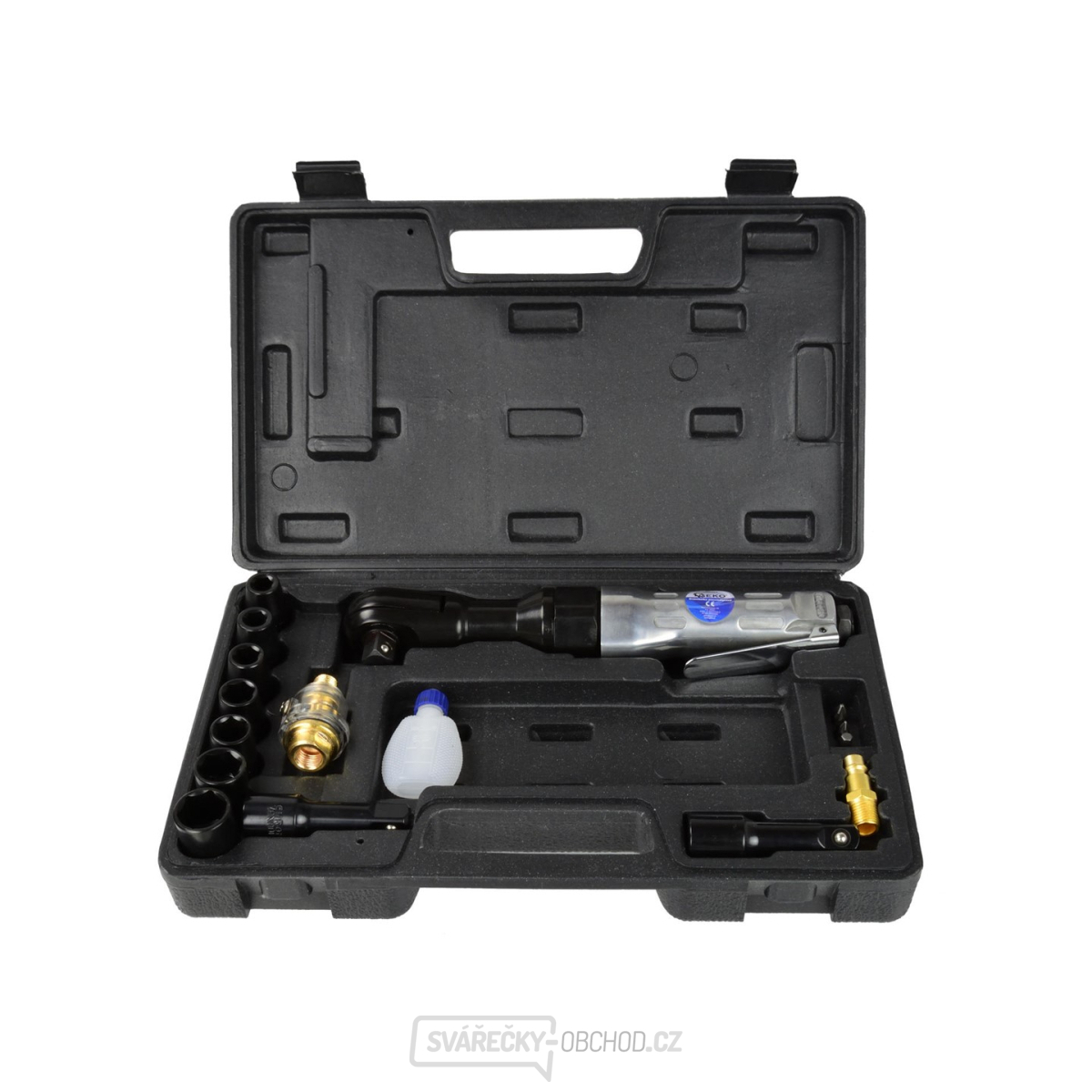 Pneumatická ráčna GEKO+ nástavce 16 kusů, 1/2", 6,3 bar