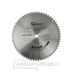 Pilový kotouč do dřeva GEKO, 500x32x60T  Pilový kotouč do dřeva GEKO, 500x32x60T  gallery main image