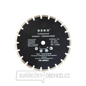 Kotouč diamantový řezný segmentový GEKO, 350x10x25,4mm Kotouč diamantový řezný segmentový GEKO, 350x10x25,4mm gallery main image