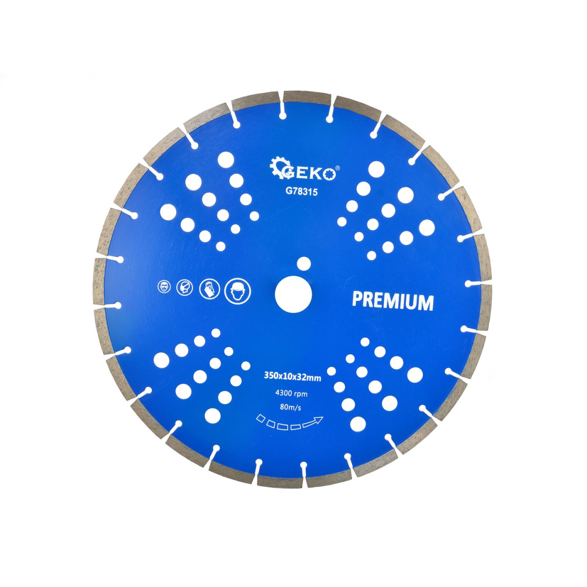 Kotouč diamantový řezný segmentový GEKO, 350x10x32mm G78315