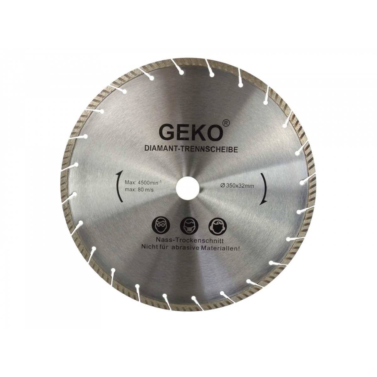Kotouč diamantový řezný turbo-segmentový GEKO, 350x10x32mm