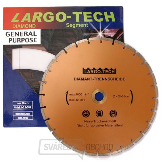 Kotouč diamantový řezný segmentový, 400x8x50mm GEKO