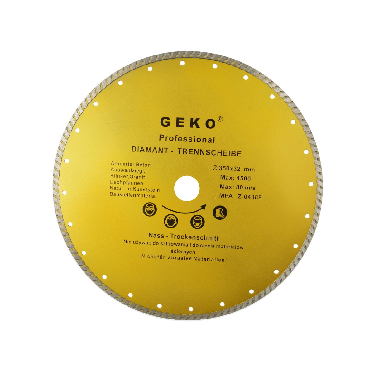 Levně Kotouč diamantový řezný, TURBO, 350x8x32mm GEKO G00266