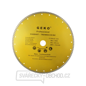 Kotouč diamantový řezný, TURBO, 350x8x32mm GEKO gallery main image
