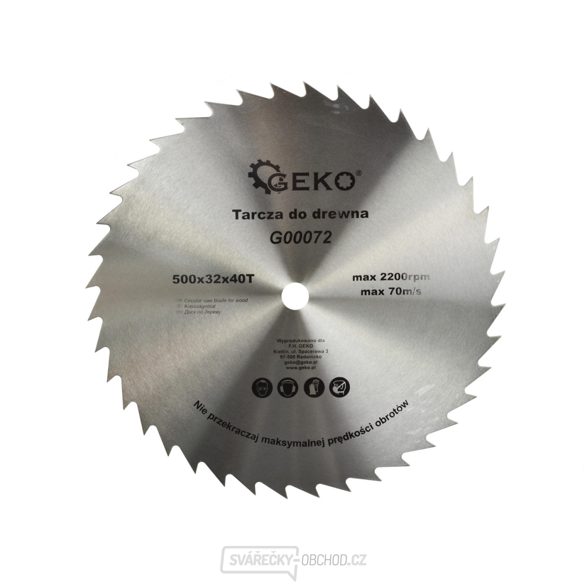 Kotouč pilový, 500x32x40T GEKO Kotouč pilový, 500x32x40T GEKO gallery main image