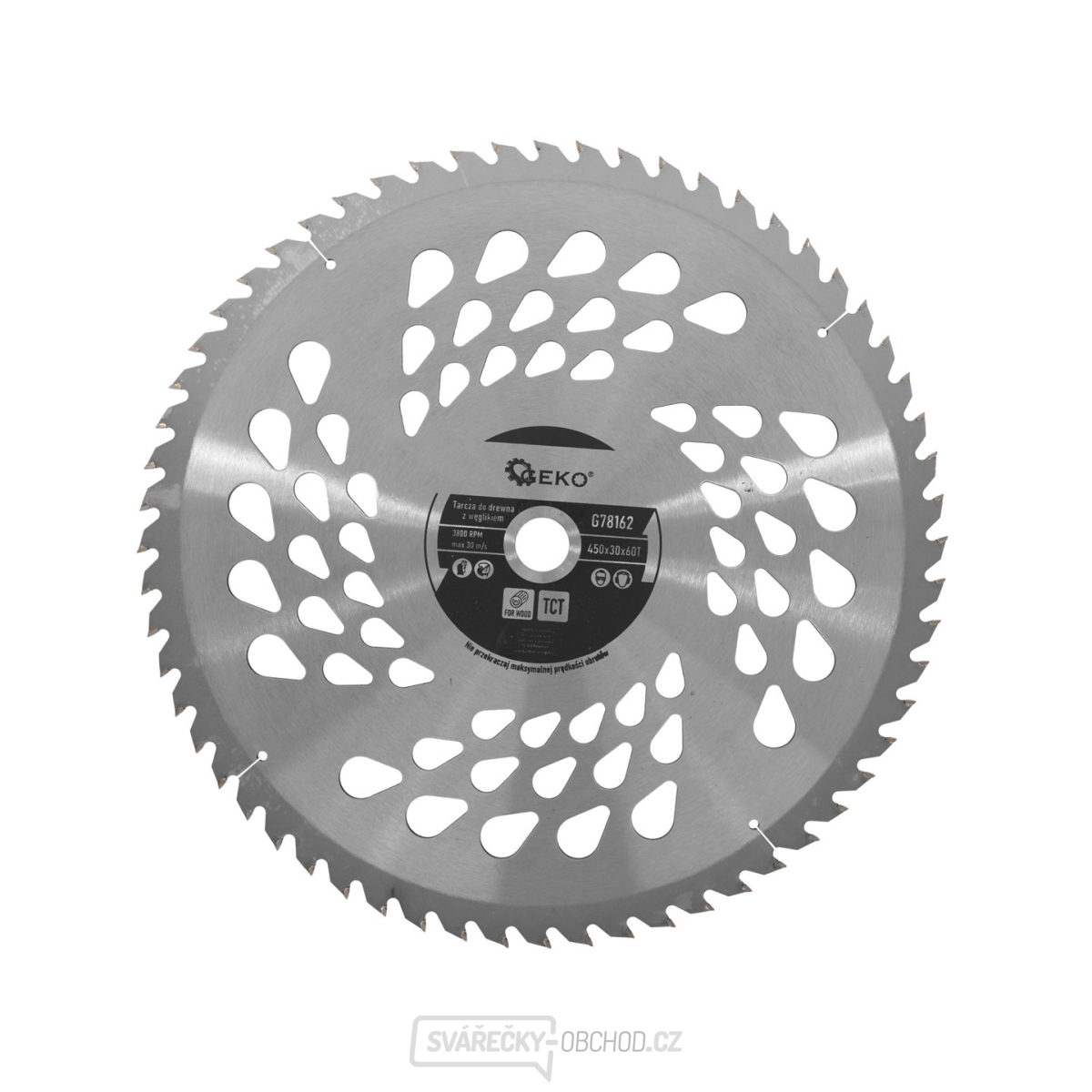 Kotouč pilový do dřeva GEKO, 450x30 mm, 60T