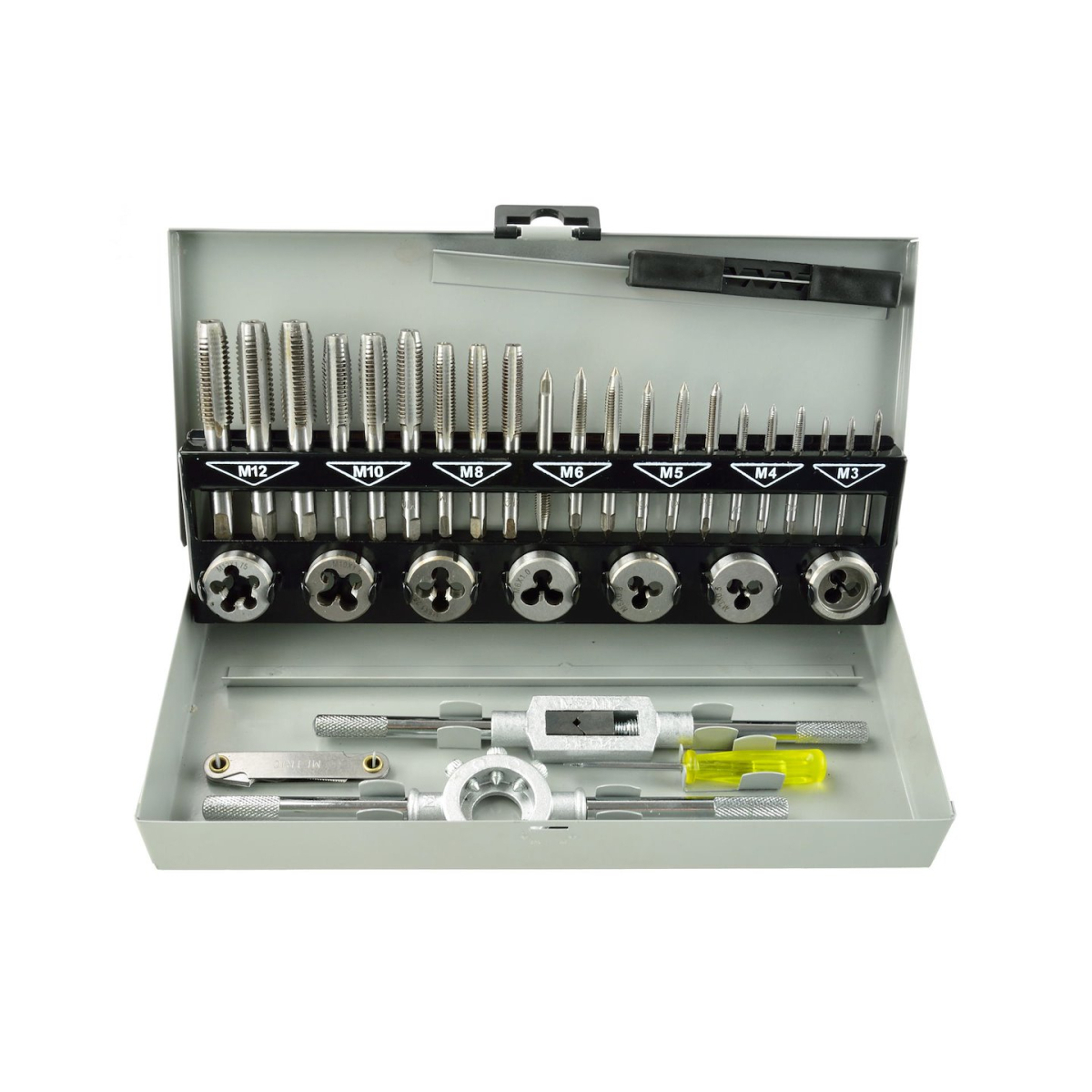 Sada závitníků a závitová očka M3-M12 32ks GEKO G38301
