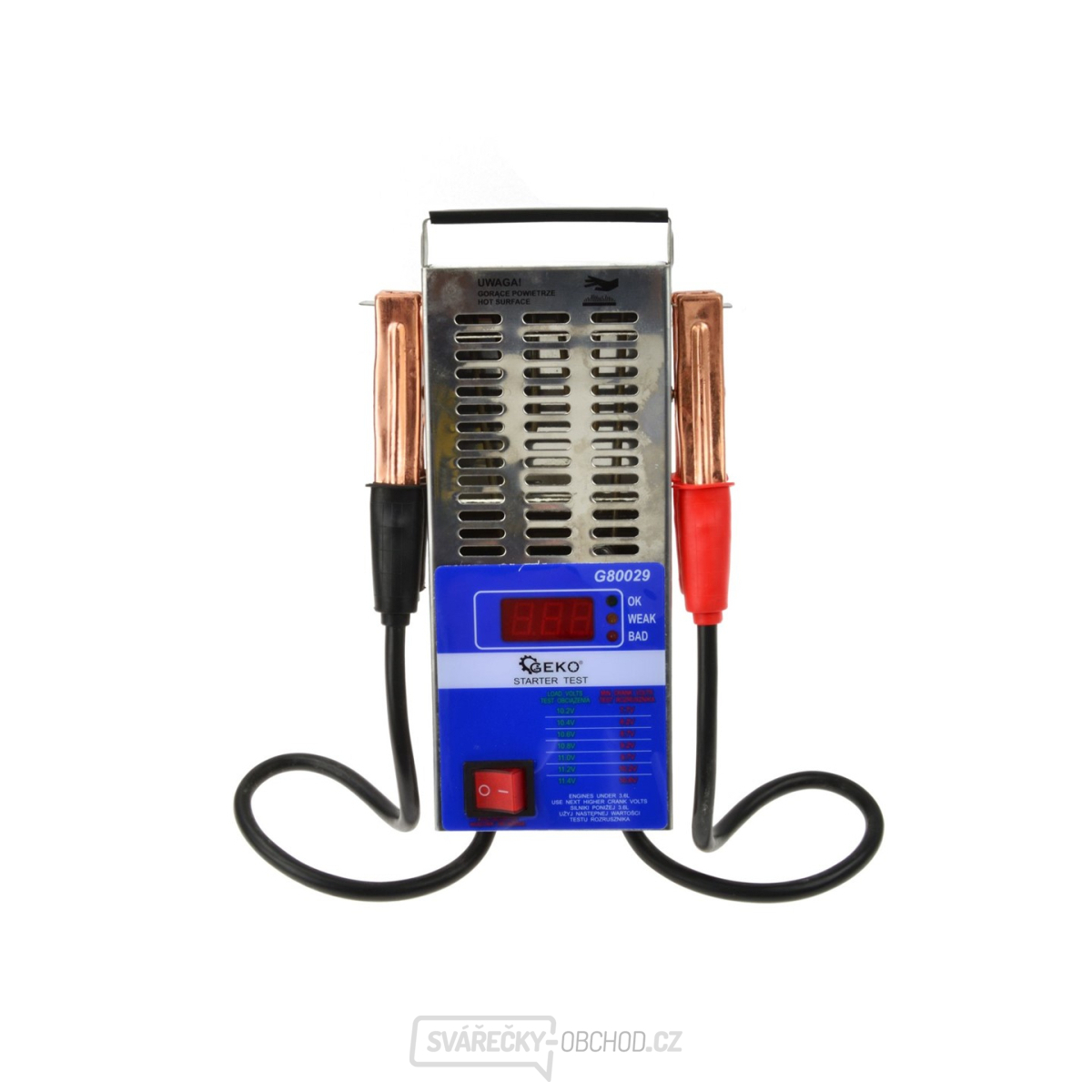 Tester autobaterie zátěžový LED GEKO