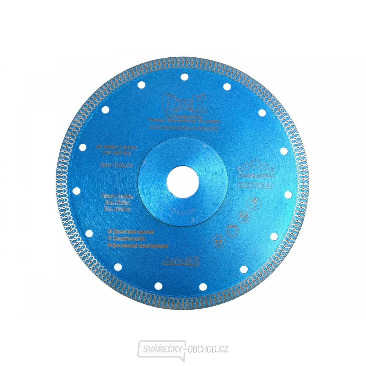 Diamantový lisovaný kotouč 200 x 10 x 22,23 mm GEKO