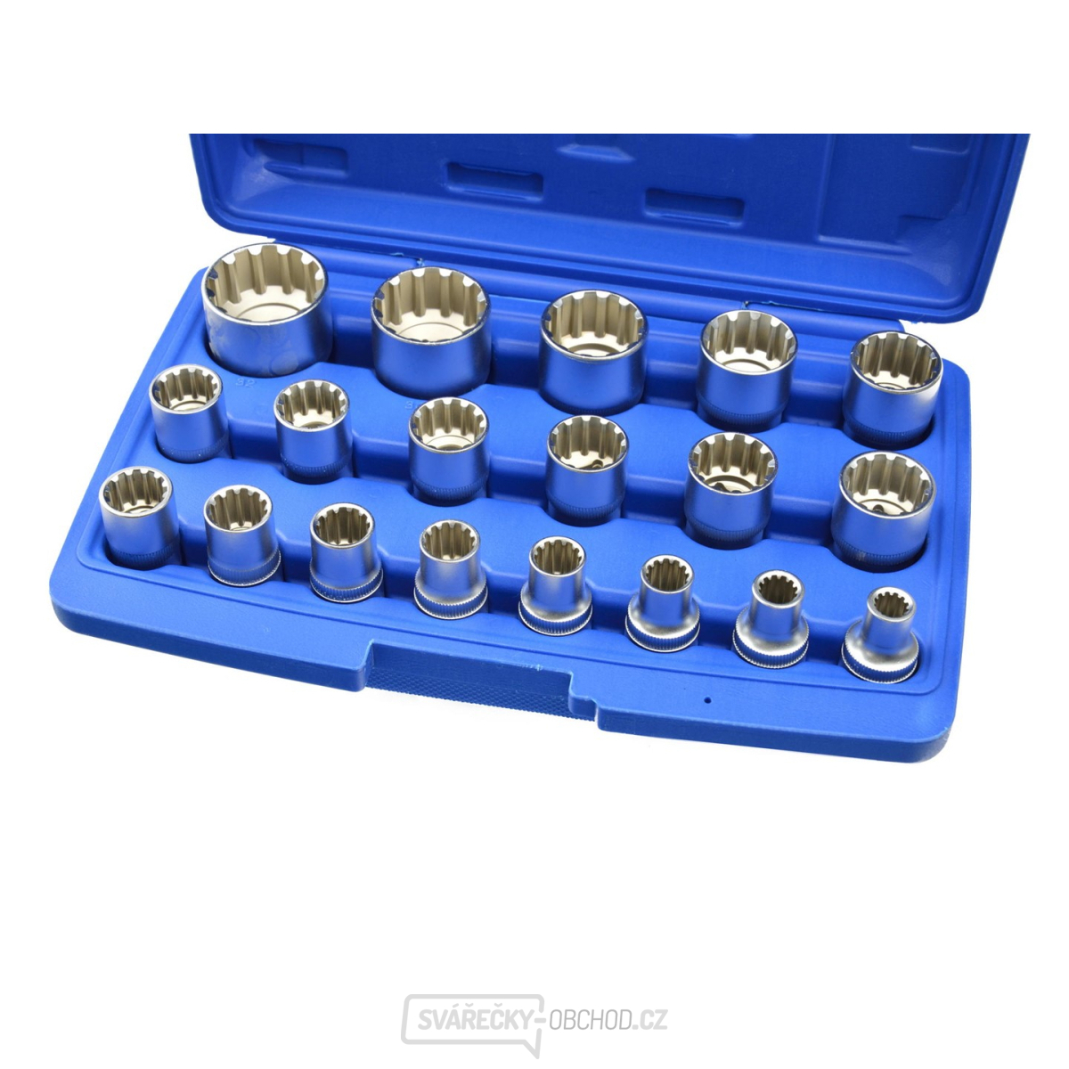 Nástrčné klíče multilock 1/2" GEKO, sada 19ks, CrV ocel