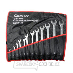 Klíče očkoploché vyhnuté, sada 12ks, 6-32mm GEKO Klíče očkoploché vyhnuté, sada 12ks, 6-32mm GEKO gallery main image