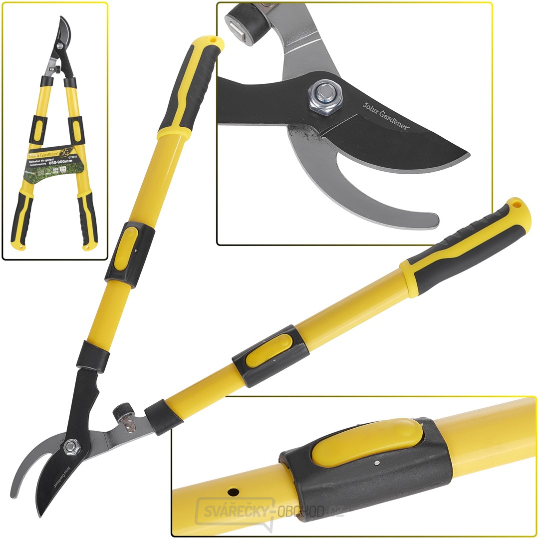 Nůžky na větve teleskopické pákové GEKO, 655-900 mm