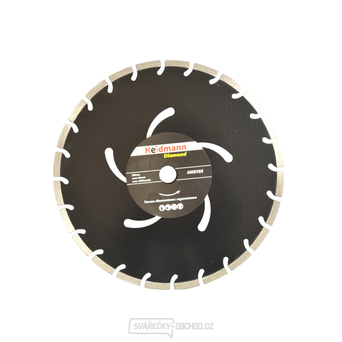 Kotouč diamantový řezný segmentový GEKO, 350x25,4x10mm 