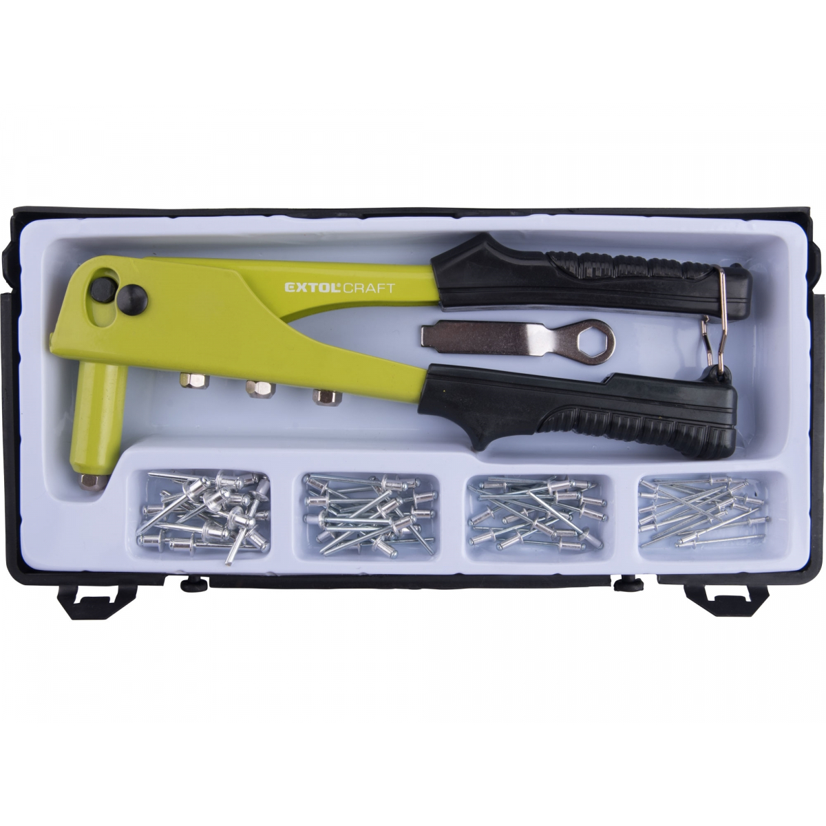 EXTOL CRAFT Kleště nýtovací + sada nýtů 60ks 7532