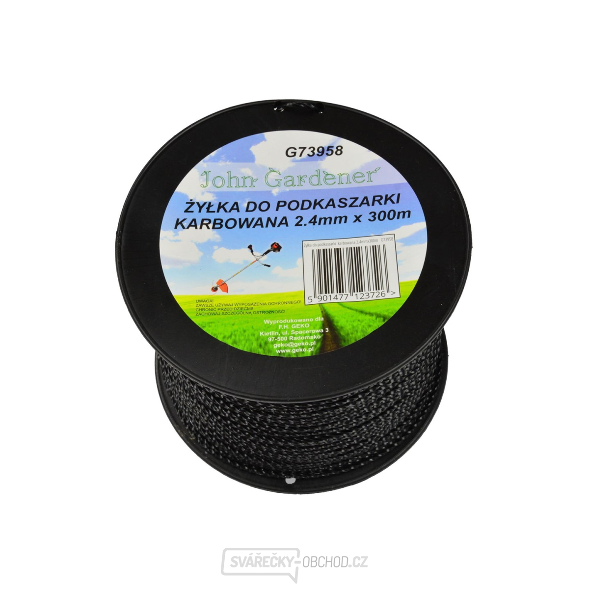 Struna do sekačky GEKO, 2,4mmx300m, zvlněný profil