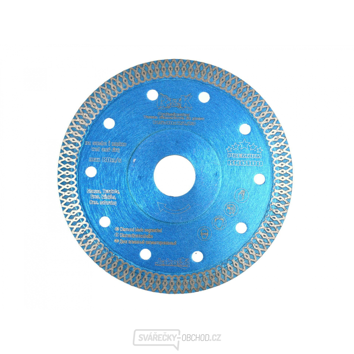 Diamantový lisovaný kotouč GEKO 125 x 10 x 22,23mm