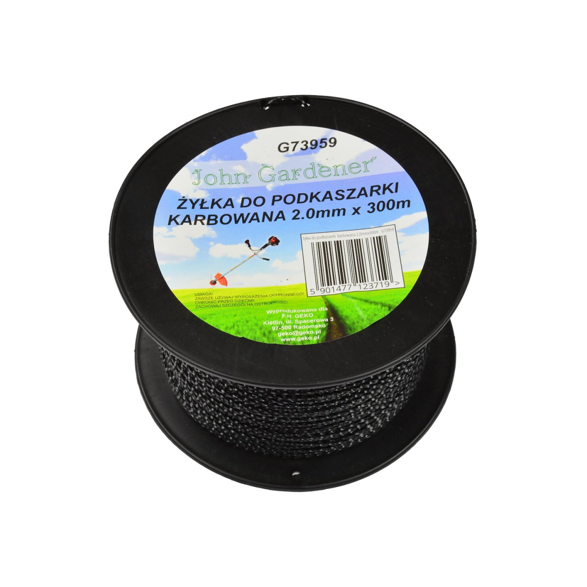 Levně Struna do sekačky GEKO, 2,0mm x 300m, zvlněný profil G73959