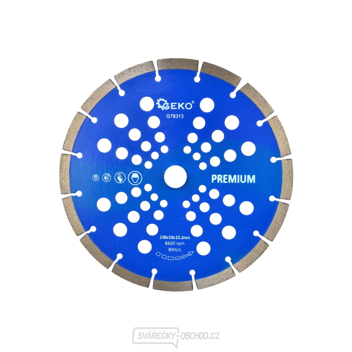 Kotouč diamantový řezný segmentový GEKO, 230x10x22mm  Kotouč diamantový řezný segmentový GEKO, 230x10x22mm  gallery main image