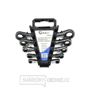 Klíče ráčnové očkové GEKO, sada 5ks, 6-22mm, plast. držák  Klíče ráčnové očkové GEKO, sada 5ks, 6-22mm, plast. držák  gallery main image
