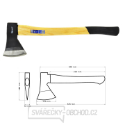 Sekera, dřevěná násada, 1250 g x 24